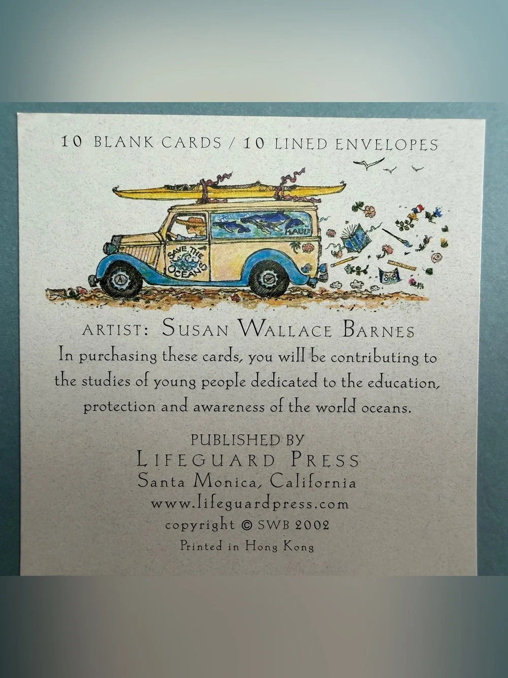 🩵💛🌊SUSAN WALLACE BARNES Artist Blank Cards NWT
